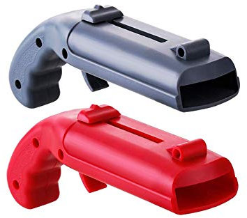 Beer Bottle Opener, 2 PCS Cap Launcher Over 5 Meters Wine Drink Corkscrew Beverage Wrench for Bar Party Outdoor Game Use (Red and Gray)