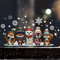 Fensterbild Weihnachtsdeko Weihnachten Weihnachtsfreude Tierkinder Freunde wiederverwendbar Fensterdeko Winter Fensterbilder Kinder Zimmer bf145 - ausgewählte Größe: *1. Tierkinder 1*