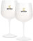Mangaroca Batida de Côco, 2er Cocktail Set, weiss lackierte Cocktailgläser aus Glas, für Cocktail oder Longdrink in lauen Sommernächten am Strand oder Pool
