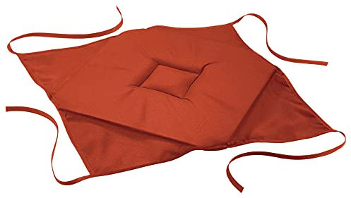 Douceur d'Intérieur, Galette 4 Rabats (40 x 40 x 3 cm) Essentiel Terracotta, Polyester