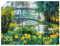 ARTland Wanddeko Poster & Kunstdrucke Wandposter 120x90 cm Querformat Gemälde See Landschaft Brücke Natur Garten Blumen U2AW