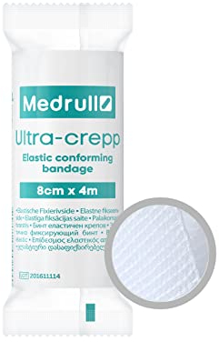 Medrull 20 Stück 8cm x 4m Mullbinden Set - Fixierbinden Groß - Verbandsmaterial ULTRA CREPP