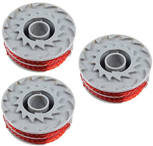Double Autofeed Spool Line for Flymo Trimmers FLY021 Strimmer Spool Compatible with Flymo 513937190 Grass Strimmer Contour Mini Trim Multi Trim Power Trim (3pcs)