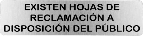 Becral® - Señal de acero inoxidable EXISTEN HOJAS RECLAM | Placa puerta | Señal informativa | Cartel Puerta 200X50mm (ref.RD707058)