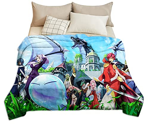 Jilijia That Time I Got Reincarnated as a Slime Anime Fleecedecke Rimuru Tempest Decke Geschenk für Schlafzimmer