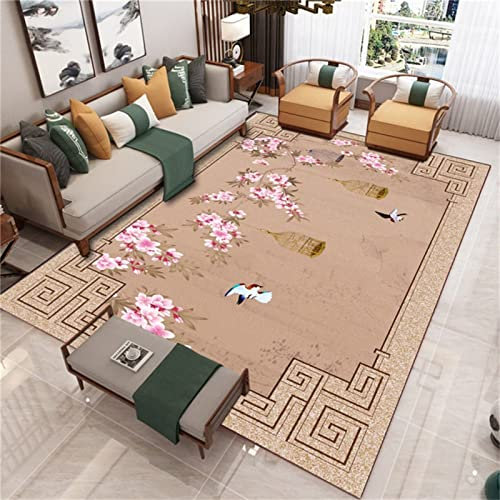 AU-SHTANG Grand Tapis Tapis Rose pâle, mécanisme de bébé Rampant Tapis antidérapant Moderne Grand Tapis Pas Cher, Rose pâle, 55x95cm
