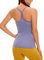 CRZ YOGA Damen Sport Tank Top Racerback Ärmelloses Shirt Sommer Leichte Yoga Tops Elastische Fitness Oberteile Lavendelnebel 44
