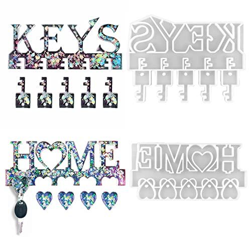 2 stampi in resina portachiavi decorazione da parete portachiavi in silicone unico ciondolo stampo in resina per colata epossidica appendiabiti a parete organizer per decorazioni domestiche regalo fai