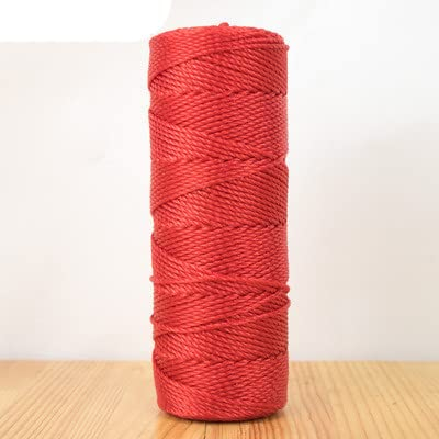 KEOJI Cuerda de Nailon de Polietileno de 1/2/3/4MM, Cuerda Trenzada de Alambre Fino de Color ratán para Colgar en el Invernadero, China,Red