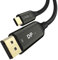 Câble USB C vers DisplayPort 1.4 de 4.6 m, [8K @ 60 Hz, 4K @ 144 Hz] Câble Thunderbolt 4/3 vers DP prend en charge 2K @ 240 Hz, 32.4 Gbit/s, FreeSync, G-Sync, iMac, Odyssey G9