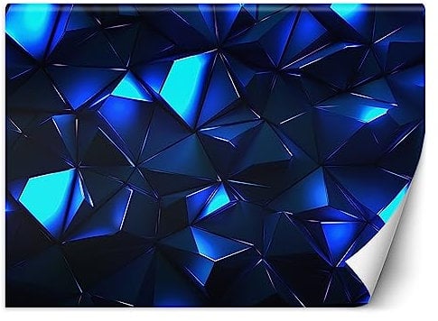 Feeby Papier Peint Intissé Effet 3D Enfants Garçon 300x210 cm bleu XXL Moderne Décoration Murale Tableaux Muraux Tapisserie Salon Chambre à coucher Néon Jeux