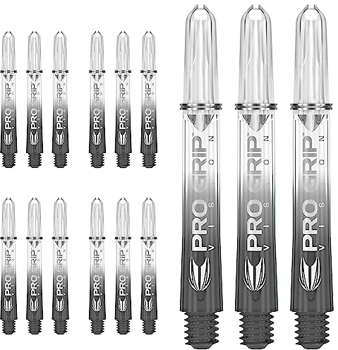 Target Darts 5 x Sätze of Schwarz Pro Grip Vision Dart Stems Mittel - 15 Dartschäfte Insgesamt