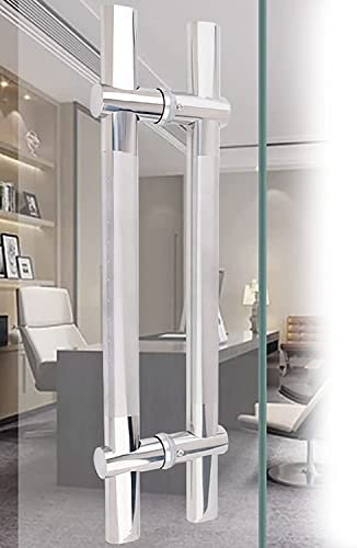 REMYS Porte de douche coulissante en acier inoxydable, poignée de porte double face, réglable en hauteur, convient for porte en verre, porte en bois (Size : 100cm/39in)