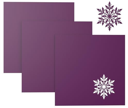 Creatorally Feuille Acrylique Couleur, Panneau Plastique Opaque 3mm Violet pour Découpe Laser 30,5x30,5 cm, 3 Pièces Plexi-Glass Colorée pour Affichage Panneau Peinture DIY