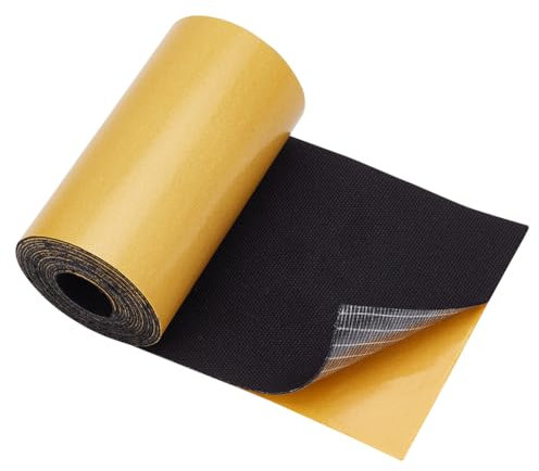 BENECREAT Reparaturband Aus Baumwoll-Canvas, 10x200cm Schwarz Selbstklebender Reparaturflicken Aus Stoff Zur Reparatur von Sofas, Zelte, Stühle, Autositze, Bootsabdeckungen, 1 mm Dick