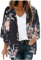 Floral Printed Kimono Jacket - Lightweight Casual Cardigans for Women - UK Plus Size - Chiffon Summer Cover Ups - Open Front Short Sleeve