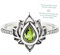 FUCK MY TRAUMA LOTUS RING, S925 Silver Adjustable Lotus Flower Rings, High Polish Tarnish Resistant Zircon Inlaid, Inspirational Ring Jewelry Gifts for Women Sisters Friends Besties (Green)