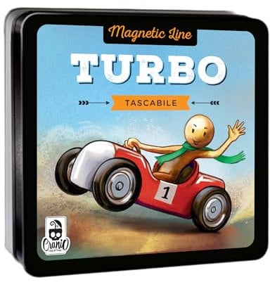 Cranio Creations - Magnetic Line - Turbo - Il Grande Classico Gioco di Corse In Versione Magnetica Tascabile - Edizione in Lingua Italiana
