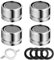 4 Piezas Aireador Grifo M24, Filtro Grifo de Lavabo de Cocina, Carcasa de Latón y Filtro de ABS, Incluye 4 Juntas y 1 Llave Inglesa, Plata