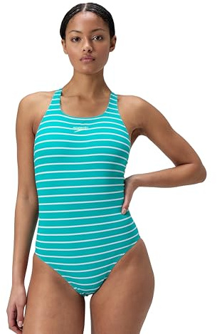 Speedo Women's Endurance+ Printed Medalist Swimsuit | One Piece Swiming Costume | Swim Training