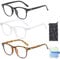 Laralily Blaulichtfilter Brille Damen Ohne Stärke 3 Stück, Blaulicht Brille Blue Light Glasses Brille Blaulichtfilter Damen Geeignet für Männer und Frauen Computerspiele Lesen Handy-Tv
