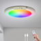 Combuh Led Akku Deckenleuchte mit Bewegungsmelder, Aufladbare Batteriebetriebene RGB Lampe Ohne Stromanschluss, Kabellose Deckenlampen mit Fernbedienung, für Badezimmer Keller Garage Flur, 1 Stück