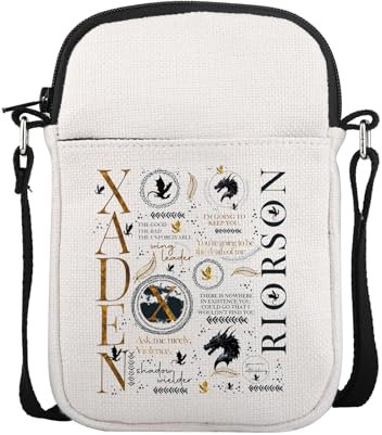 UJIMS Xaden Riorson 4th Wing Merch Dragon Riders Crossbody Bag Basgiath Violet Sorrengail Iron Flame Bookish Gift, Riorsonbag