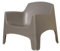 Tomaino - Sessel für den Außenbereich Ibiza XL - Gartenstuhl aus Kunststoff - 79 x 74 x 70 h cm - stapelbar - extra groß (Taupe)