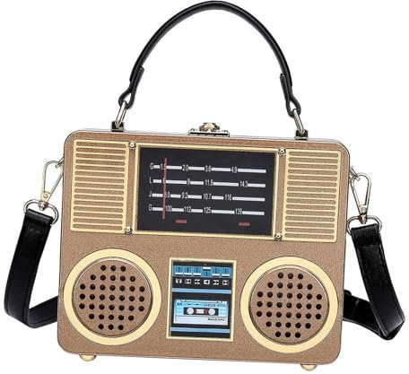 kowaku Borse da donna con borse a forma di forma radio per le vacanze, Cachi