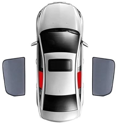 XQHZFDPX Poliéster Parasol Coche Cortinillas para Audi A4 B8 2007-2016, Visera Parasol Ventana Lateral protección UV Magnético Accesorio,2 Rear Windows