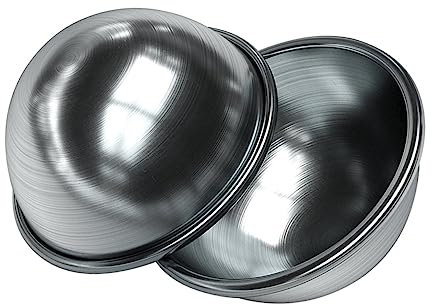 NUOBESTY 2 Stück Badekugelform Metall Badekugeln Formen Für Selbstgemacht Badekugeln Basteln Und Seifenherstellung