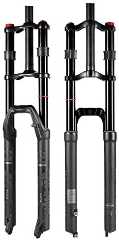 NHPJFDC Forcella Anteriore per Bici 27,5 29 Pollici Air DH Downhill Forcella Ammortizzata Tubo Dritto Ultraleggera Ammortizzatore per Bici Doppia Spalla