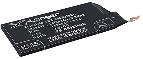 TCTK Akku 2600mAh Kompatibel mit [Samsung] Galaxy S6 Edge, Galaxy S6 Edge TD-LTE, SC-04G, SGH-N516, SGH-V504, SM-G925, SM-G9250, SM-G925A, SM-G925F, SM-G925FQ, SM-G925I, SM-G925J, SM-G925K, SM-G925L