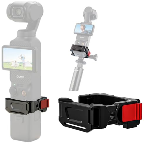 Wejinron Cage en Aluminium pour DJI Osmo Pocket 4P/4/3, Fixation Rapide Cage Cadre Adaptateur Support d'extension Horizontal Vertical Accessoires pour DJI Osmo Pocket 4P/4/3