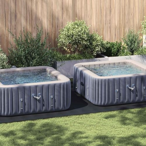 Mangloder - Telo protettivo per piscine in tessuto non tessuto, 500 x 250 x 0,1 cm, pieghevole, per piscina da giardino, impermeabile, colore: nero