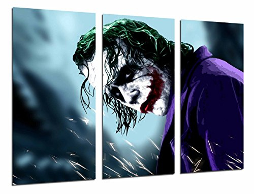 Quadro su Legno, Batman e Il Joker, Supereroe, 97 x 62cm, Stampa in qualita Fotografica. Ref. 26591