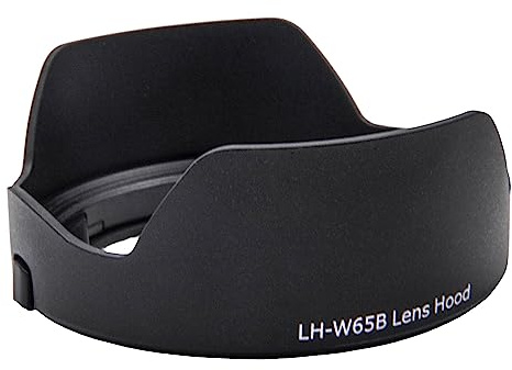 vhbw Paraluce per 58 mm obiettivo nero, plastica, reniforme, attacco a baionetta