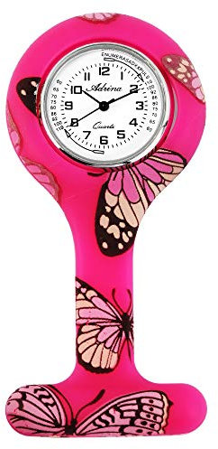 Adrina Unisex – Uhr Krankenschwesteruhr Ansteckuhr Revers Analog Quarz 4100008-004