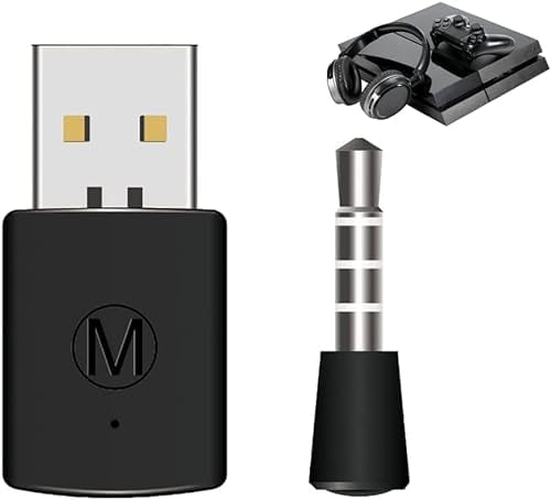 Nikou Adaptateur Bluetooth PS4 - Mini USB 4.0 Microphone sans Fil Dongle pour Casque sans Fil PS4