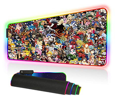 Imegny RGB Mouse Pad, Large Extended Soft Led Mouse Mat with Different Lighting Modes, 900 x 400mm / 35.4 * 15.7Inch (90x40 rgdajihe003)