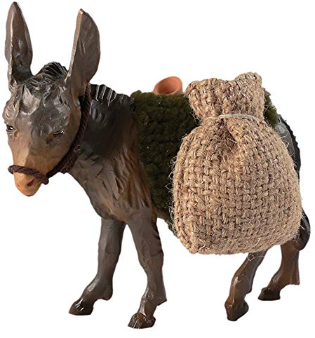 Fritz Cox stehender Esel mit Gepäck zur RuCo Krippe | zur 22cm Krippe | handbemalt