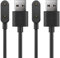 TUSITA Charger Cable Compatible with Huawei 4X 4Pro, Band 6 Pro 7 8 9, Huawei Watch Fit 1 2 Mini New,Honor Band 6 7 9 Watch ES, Samsung Galaxy Fit 3-2 Pack, 1M