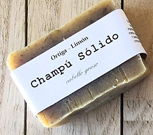 Shampoo Solido VEGANO per CAPELLI GRASSI, ORTICA - LIMONE • 100GR