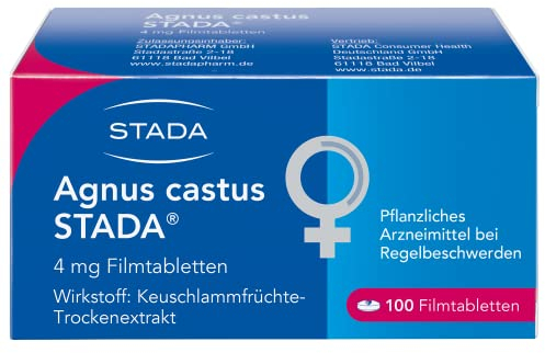 Agnus Castus STADA - Pflanzliches Arzneimittel bei Regelbeschwerden und PMS (Prämenstruelles Syndrom) - mit Auszug aus Mönchspfefferfrüchten - 1 x 100 Filmtabletten