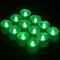 LED Tea Lights Candles with Timer, PChero 12pcs LED Battery Operated Flameless Flickering Tea Lights Candles Tealights for Home Room Decor Halloween Christmas Decorations Indoor - Green