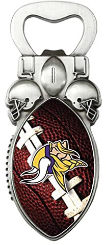 Rico Industries NFL Minnesota Vikings Football Bottle Opener Magnet