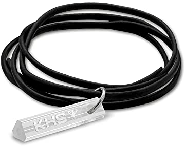 KHS TRIGATAG® mit Lederkette Schwarz 55 cm KHS.TTPHF.LKBLA1.55