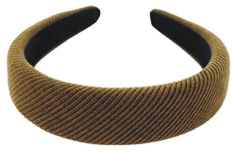 axy Breiter Haarreif mit Stoff gepolstertes Cord - Wunderschön Stirnband Haarschmuck Haarreifen HRK5A (Oliver)