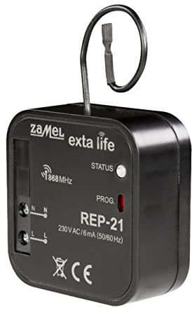 Zamel EXTA LIFE - Unterputz-retransmitter Rep-21 I Erhöht Die Reichweite Von Funkgeräten Auf Ca. 250 M I Einfache Konfiguration Über Die App I Energiesparend, Betrieben Aus 230v Ac