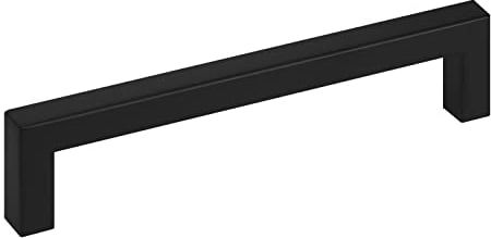 SOTECH 10 Stück Möbelgriffe E8 BA 128 mm Edelstahl SS201 schwarz matt brüniert, Schrankgriffe Kommodengriffe für Küche Bad und mehr